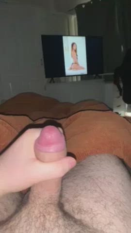 [kik is willgoon4you jerking my uncut cock looking for a phat ass to drain my balls