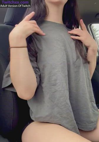 amateur babe big tits flashing public titty drop gif