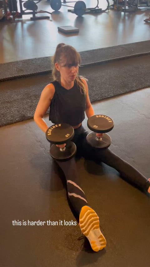 actress celebrity workout gif