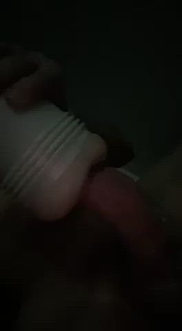 cock cum fleshlight masturbating pussy gif