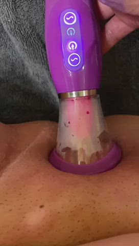 Clit Pump Clit Rubbing Close Up Masturbating Sucking Wet Pussy Wife gif