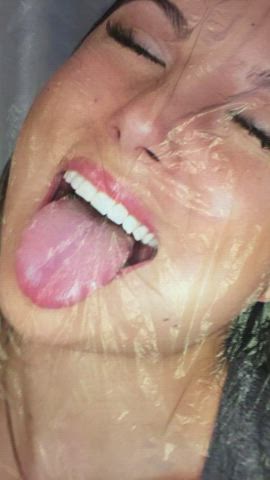 asian cum cumshot long tongue tongue fetish tribbing tribute gif