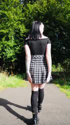 Just Your Typical Scottish Goth Flashing her Cute Butt