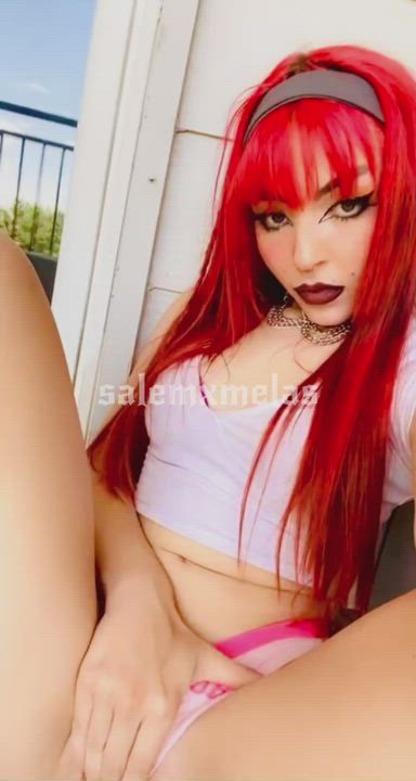 Alt Goth OnlyFans Redhead Tease gif