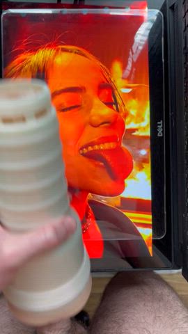 billie eilish celebrity cum cumshot facial fleshlight long tongue masturbating tongue