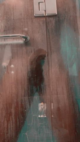 BBC Bathroom Big Dick Cock Penis Shower gif