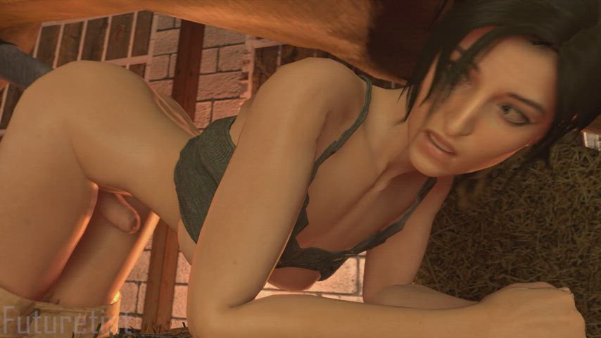 Futa Lara taking her horse deep in her ass (futuretist)