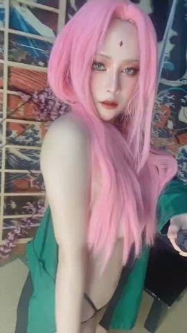 ass cosplay tease gif