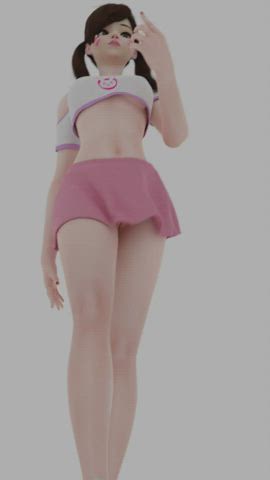 D.Va walking around