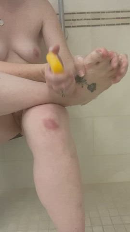 Foot Legs Shower gif