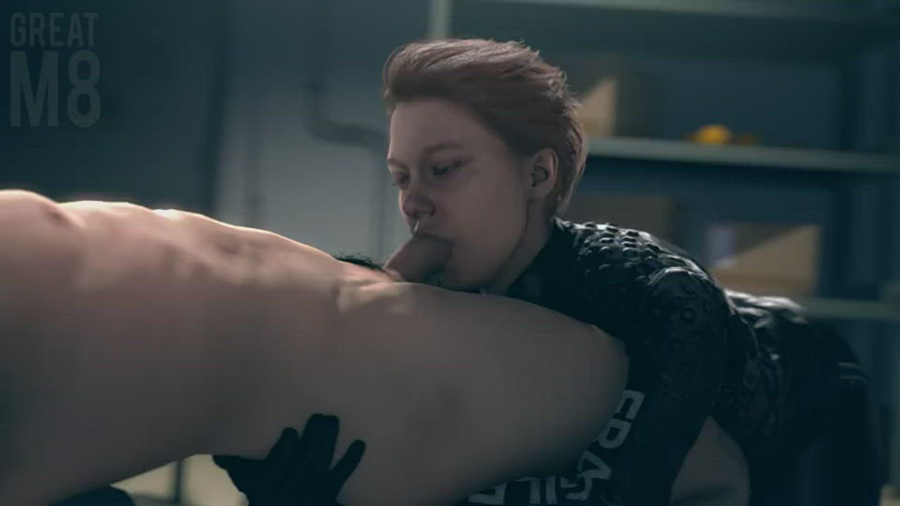 Fragile giving a blowjob (Greatm8) [Death Stranding]