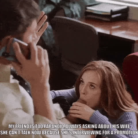 blowjob coworker phone redhead secretary work gif