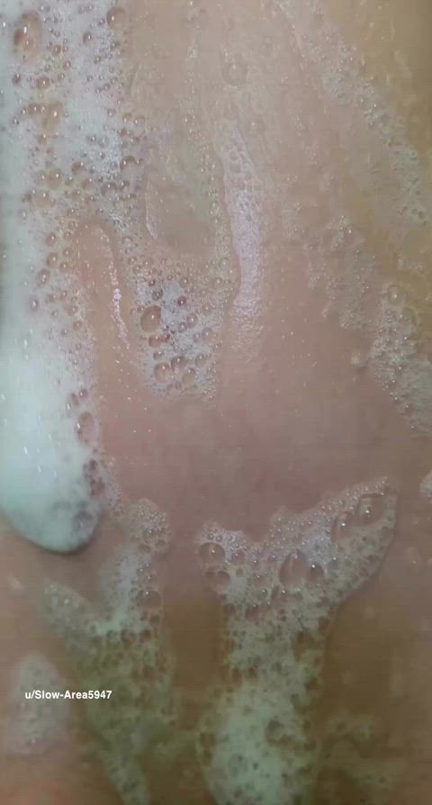 blonde boobs natural tits nipple nipples shower small tits soapy teen tits gif