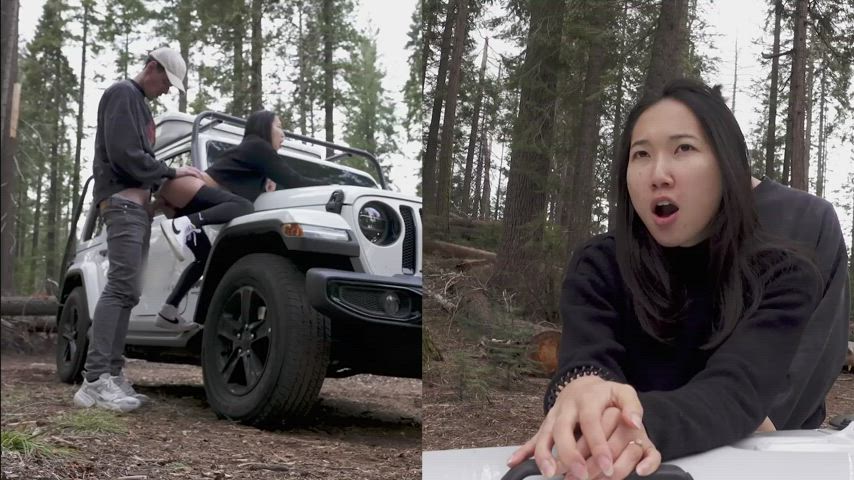 amateur asian brunette car cum hardcore outdoor public teen gif