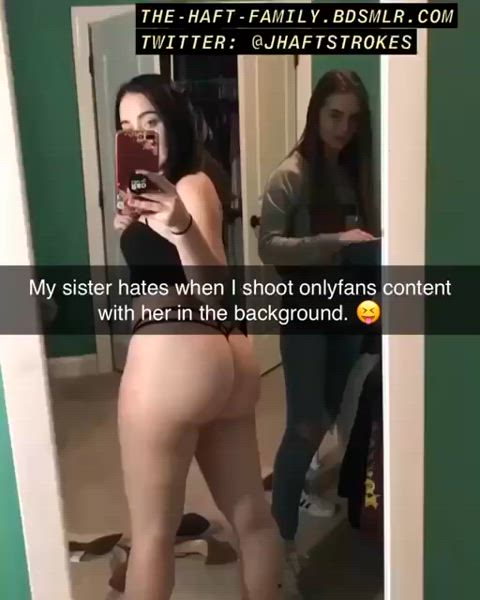 Sister annoying sister on her OnlyFans