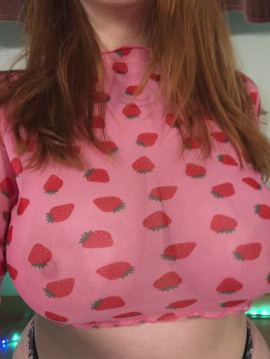 Strawberry tits, would you eat them? 🍓