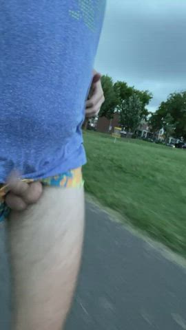 cock outdoor public gif