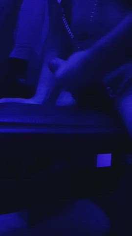 Blue Cumshot Masturbating gif