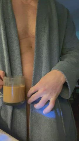 TGIF - with coffee and cock out ;)