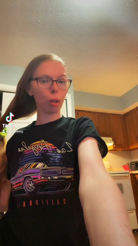 american glasses long hair tiktok gif