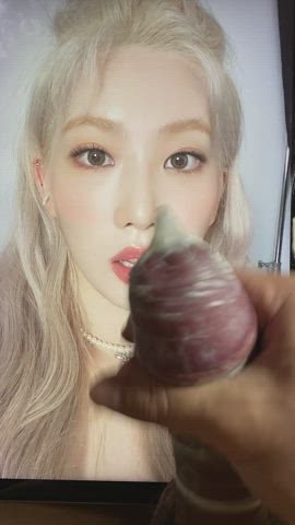 LOONA Kim Lip - Kim Lip looks much better with the used condom and cum