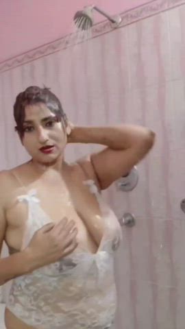 bath big tits bollywood boobs desi indian milf nipples gif