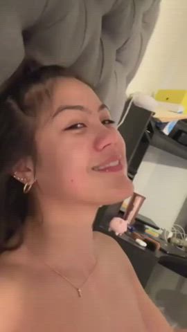 Cute girl face fucked