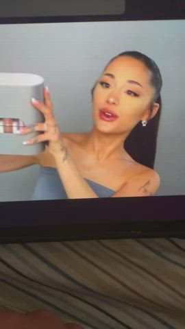 ariana grande big dick celebrity male masturbation tribute gif