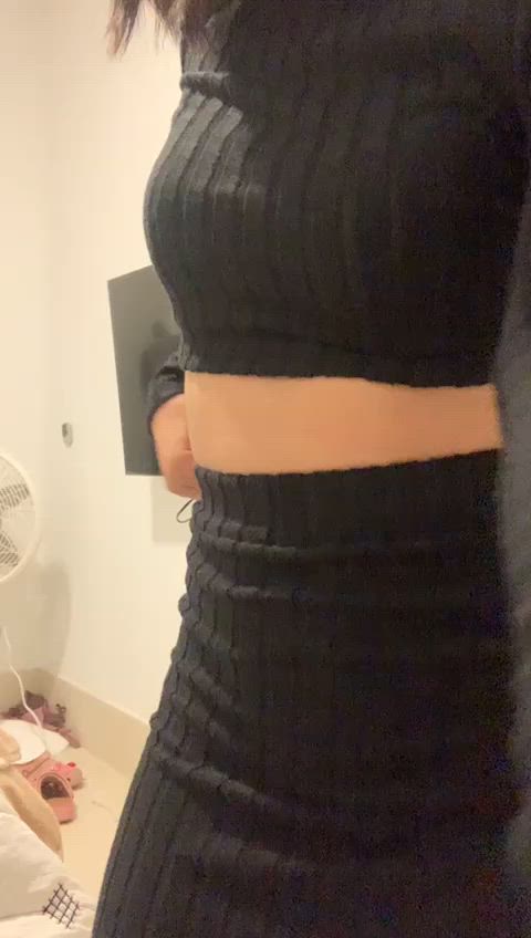 cute dress latina teen thick-booty gif