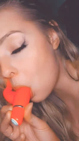 amateur dildo sucking gif