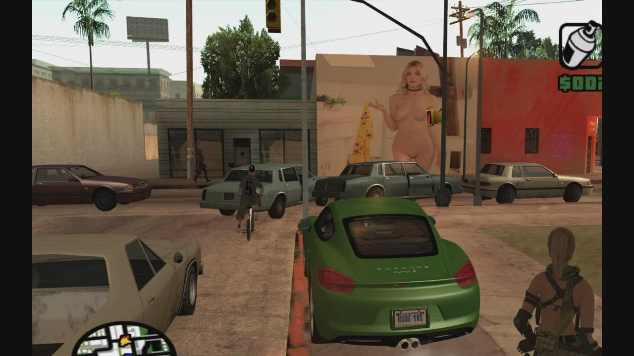 Eva Elfie NSFW Poster In GTA San Andreas