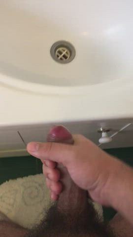 Bathroom Cumshot NSFW gif