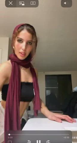 Ass Hijab Tease gif