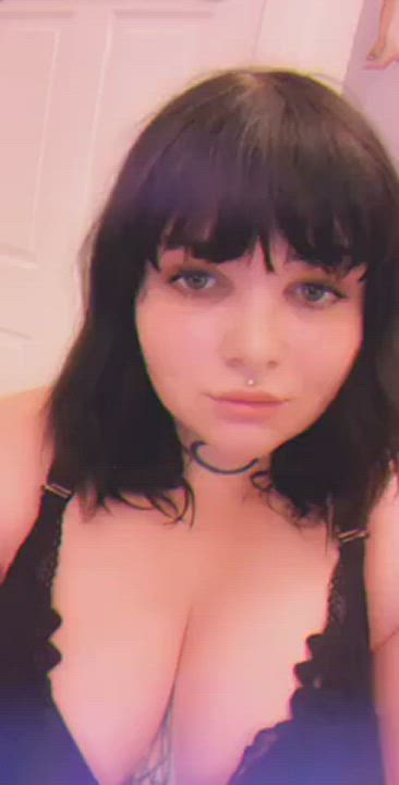 Alt Chubby Curvy Cute Goth Little Dick Sissy Surprise Teen Trans gif