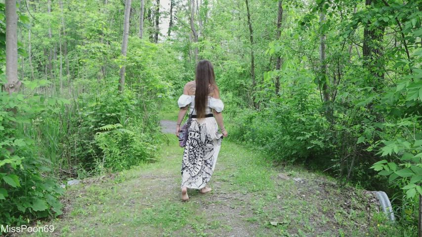 Cute Hippie Smoking And Toying on a Trail on PornHub ~link in bio~