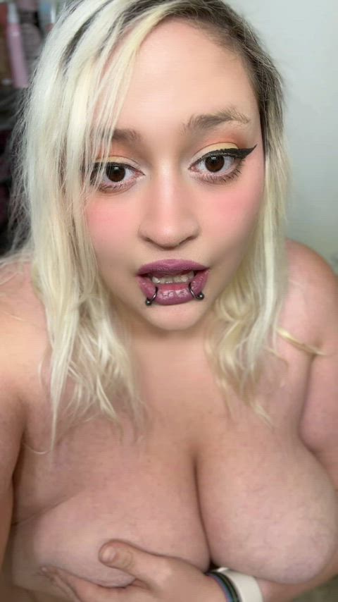 ahegao barely legal blonde drool drooling onlyfans spit teen tongue tongue fetish