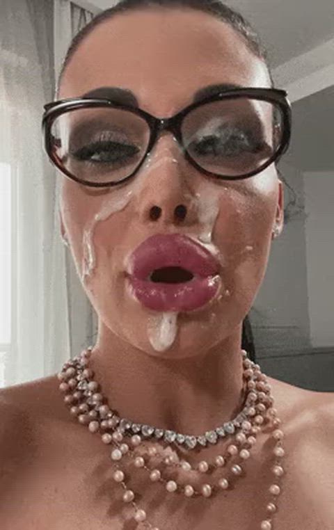 aletta ocean bimbo cum facial pornstar covered-in-cum facials money-shots gif