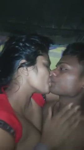 Aunty Desi Kissing gif