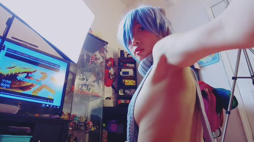 asian ass cosplay dress extra small sideboob tease teasing tiny gif