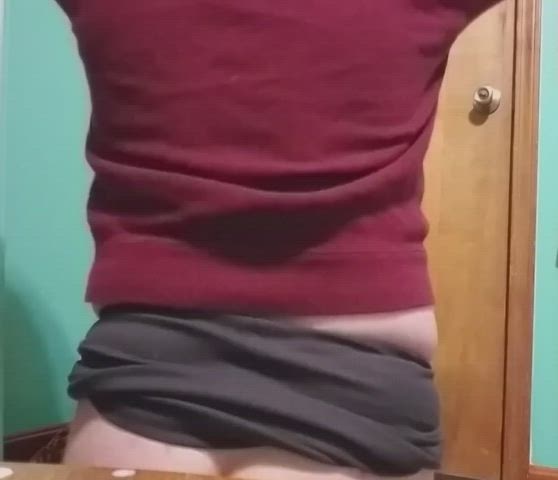 ass ass spread bending over big ass crossdressing doggystyle femboy sissy gif