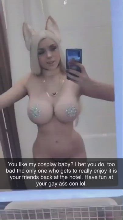 Cheating Cosplay Cuckold gif