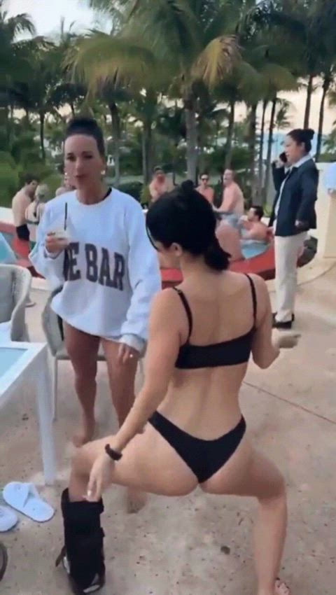 ass swimsuit thong twerking gif