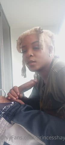 Amateur Blowjob Ebony gif