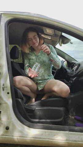 I peed in a glass in the car. Would you eat my pussy after that? :3