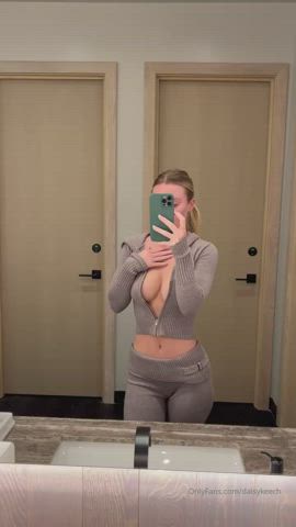 babe tease tits gif