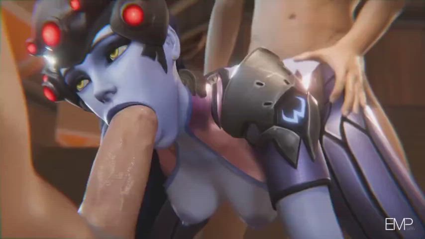 anal animation blowjob cumshot gangbang overwatch spitroast gif