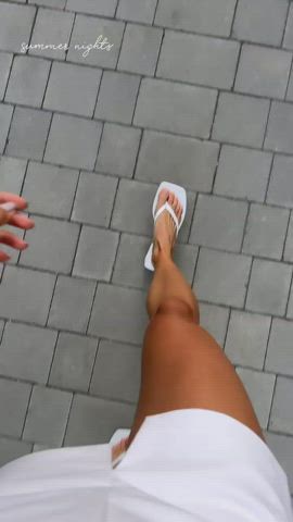 Blonde Legs Outdoor gif