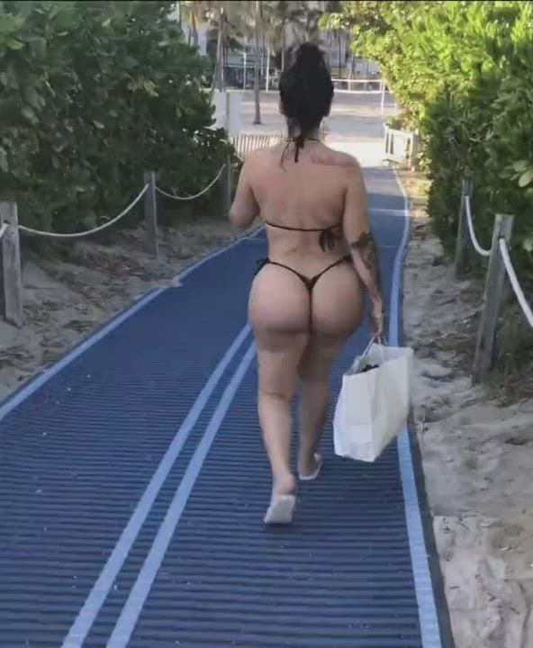 Just strolling to the beach