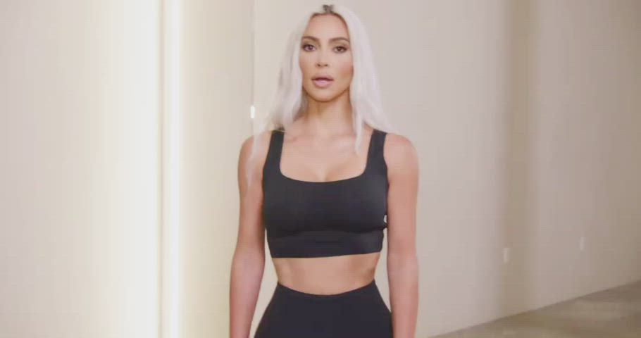 big tits kim kardashian spandex gif