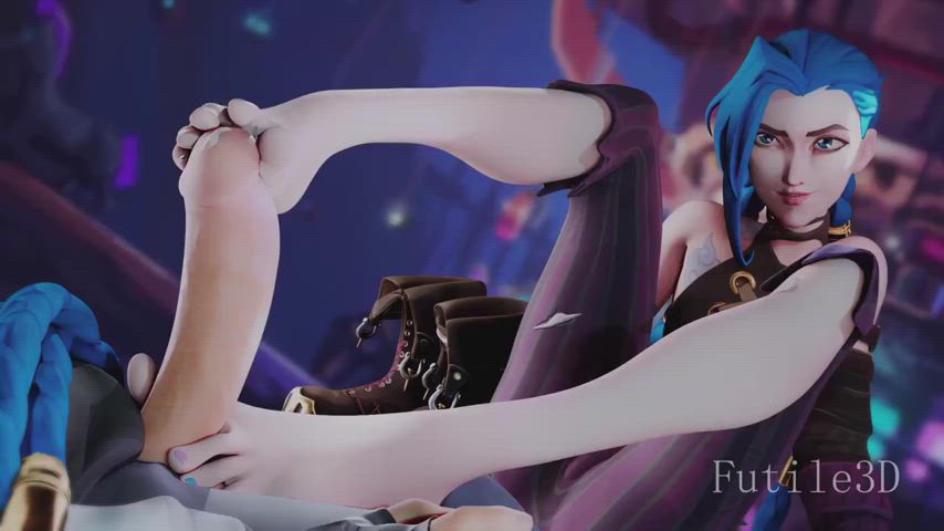 Jinx definitely matches her toes to her fingernails... (Futile3D)